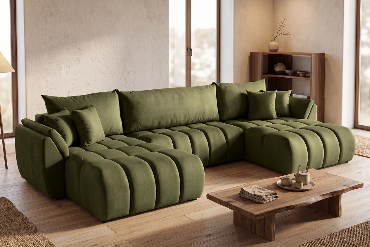 OTI U Ecksofa Monolith Olivgrun 38